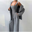 3 Pieces Set; Long Sleeve Coat Fishbone Top High Waist Wide Trousers Suit