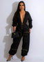 Front Pocket; Zipper Fly; Long Sleeve; Cargo Jumpsuit; Style One Piece Suit