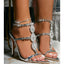 Crystal Chain Ankle Strap; Pointed Toe Heels