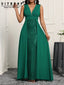 Elegant Green Sequin Dress; Satin Strap Sleeveless; Split at the Thigh