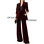 Women's Velvet 2 Piece Suit Office Lady Business Blazer&Pants Double Breasted Bridal Wedding Tuxedos