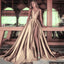 Formal Gown; Perfect for Proms, Weddings and Parties; Deep V-neck Split Floor-length