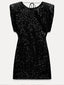Sequin High Waist Mini Dress; Slim Fit; Lace Up
