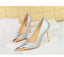 Metal Pointed Tip Pumps; Heels 10 Cm Banquet High Heels