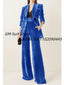 Women's Velvet 2 Piece Suit Office Lady Business Blazer&Pants Double Breasted Bridal Wedding Tuxedos