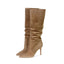 High-heeled Knee High Boots; Pointed Toe Oversized Slouch Boots