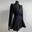 French Style Waist Slimming Wool Blend Suit Coat; Mid Length