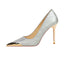 Metal Pointed Tip Pumps; Heels 10 Cm Banquet High Heels