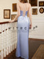 Fitted Satin Party Long Dress With Corset
