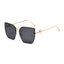 Rimless; Pearl Frame Retro UV Protection Sunglasses