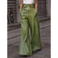 Faux Leather; High Waisted Wide Leg Trousers