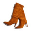 High-heeled Knee High Boots; Pointed Toe Oversized Slouch Boots