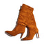 High-heeled Knee High Boots; Pointed Toe Oversized Slouch Boots