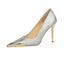 Metal Pointed Tip Pumps; Heels 10 Cm Banquet High Heels