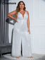 Chic and Elegant Women Jumpsuit; Plus Size; Sequin Wide Leg