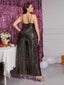 Chic and Elegant Women Jumpsuit; Plus Size; Sequin Wide Leg