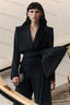 Two Piece Pant Suit; Blazer & Trousers with Bow; Tuxedo Jacket