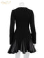 Bodycon Black Knitted Dress; Short and Jazzy