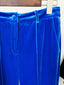Set Women's Single Button Velvet Blazer Jacket Flare Pants Set