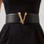 Wide Fashion Belt; Leather Dress Belt