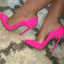 Pink; Patent Pointed Toe Stiletto Heels