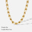 Stainless Steel Exaggerated Gold Color Thick Chain Pendant Necklace