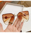 Rimless; Pearl Frame Retro UV Protection Sunglasses