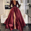 Sequins V-neck slim fit evening gown; long sleeved; split tail gown