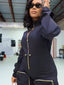 Cargo Jumpsuit; Solid Zipper Fly; Big Pockets