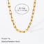 Stainless Steel Exaggerated Gold Color Thick Chain Pendant Necklace