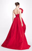 Red Satin Prom Gown A-line; Formal Elegant Floor-Length; One Shoulder Party Dress