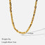 Stainless Steel Exaggerated Gold Color Thick Chain Pendant Necklace